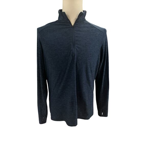 Kyodan Blue 3/4 zip Long Sleeve Pull Over Medium - Picture 1 of 4